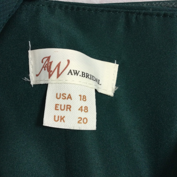 AW BRIDAL 18 2X plus Dark Emerald Lorraine party wide leg jumpsuit NEW B167 - Picture 4 of 10